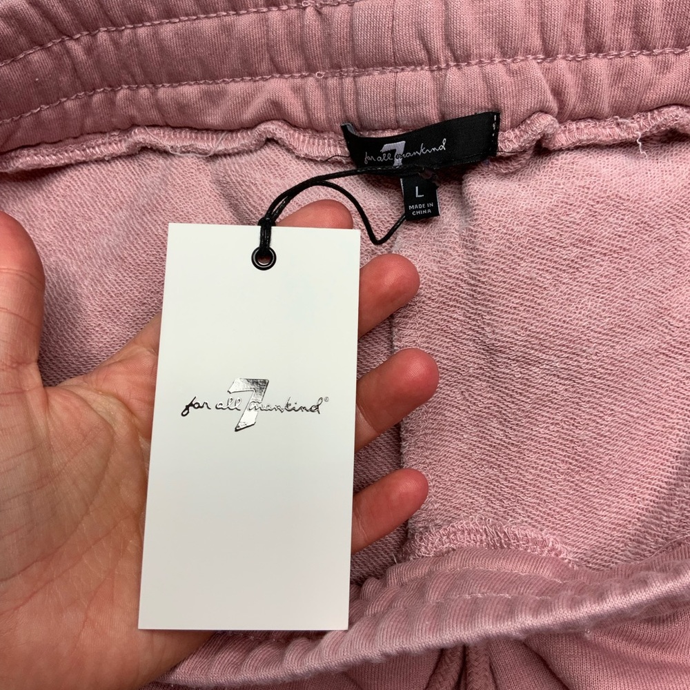 7 For All Mankind Dyed Relaxed Joggers Blush Large - Picture 5 of 5